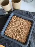 Veganer Pfirsich Crumble Cake