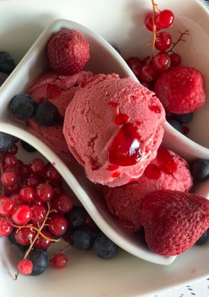 Une photo de Glace aux fraises