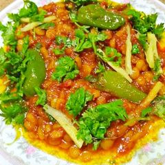 A picture of Chana dal in dhaba style.