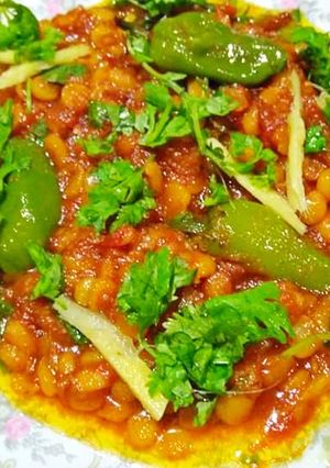 A picture of Chana dal in dhaba style.
