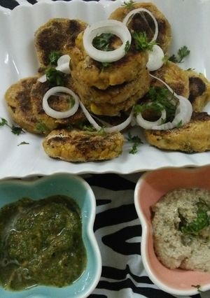 A picture of Sweet potato and cottage cheese kebabs.