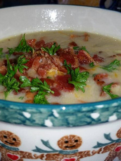A picture of Creamy Cauliflower Chowder.