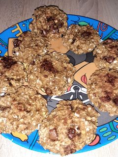 Csokis-almás zabkeksz recept fotója