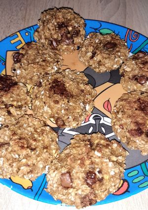 Csokis-almás zabkeksz recept fotója