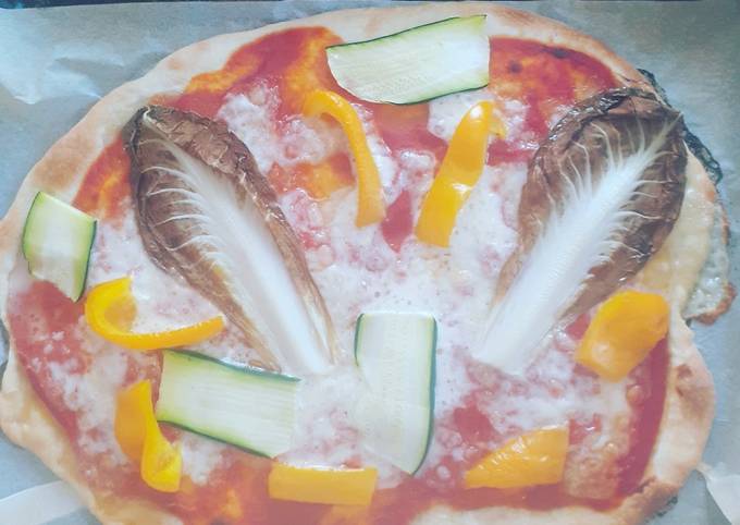 Pizza vegetariana senza lievito e senza bicarbonato anche