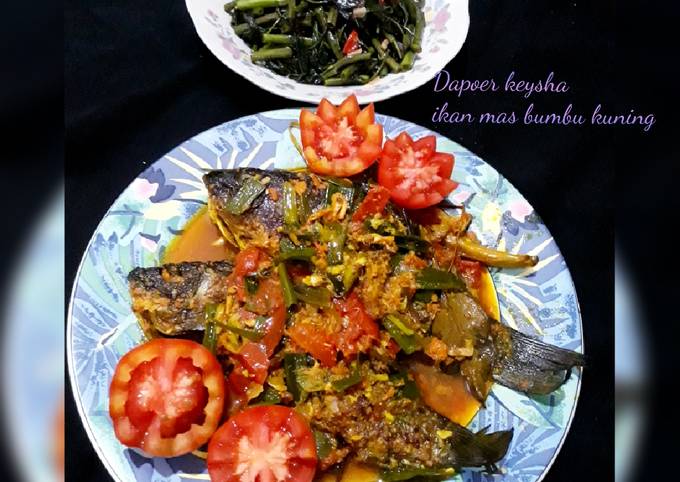 Resep 💜ikan mas bumbu kuning💜 Anti Gagal