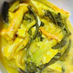Sinigang Salmon Strip sa Miso A picture of Sinigang Salmon Strip sa Miso.