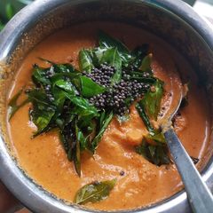 A picture of Dried chili Coconut chutney.