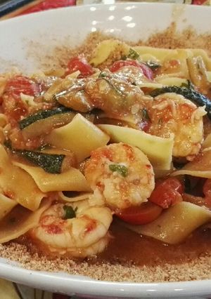 Foto di Maltagliati Zucchine e Gamberetti
