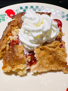 A picture of Cherry ~ Vanilla 🍒 Dump Cake 🍰.