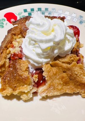 A picture of Cherry ~ Vanilla 🍒 Dump Cake 🍰.
