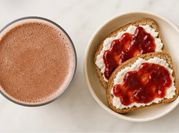 Una foto de merienda saludable con ricota