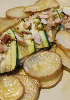 Foto di Filetto di ombrina in crosta di zucchine, pistacchi e mandorle