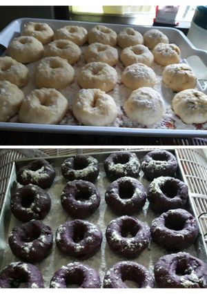Foto resep Donat kentang dan donat ubi ungu