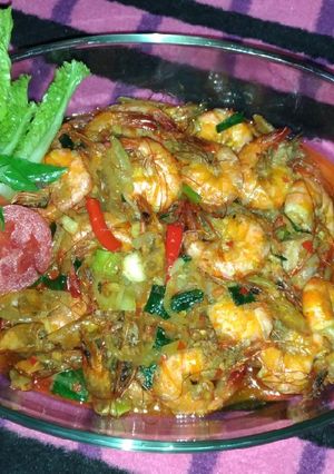 Foto resep Udang galah saus padang