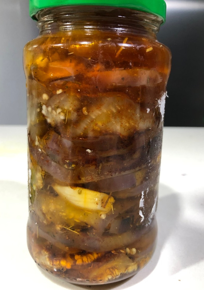 Una foto de Berenjenas en escabeche