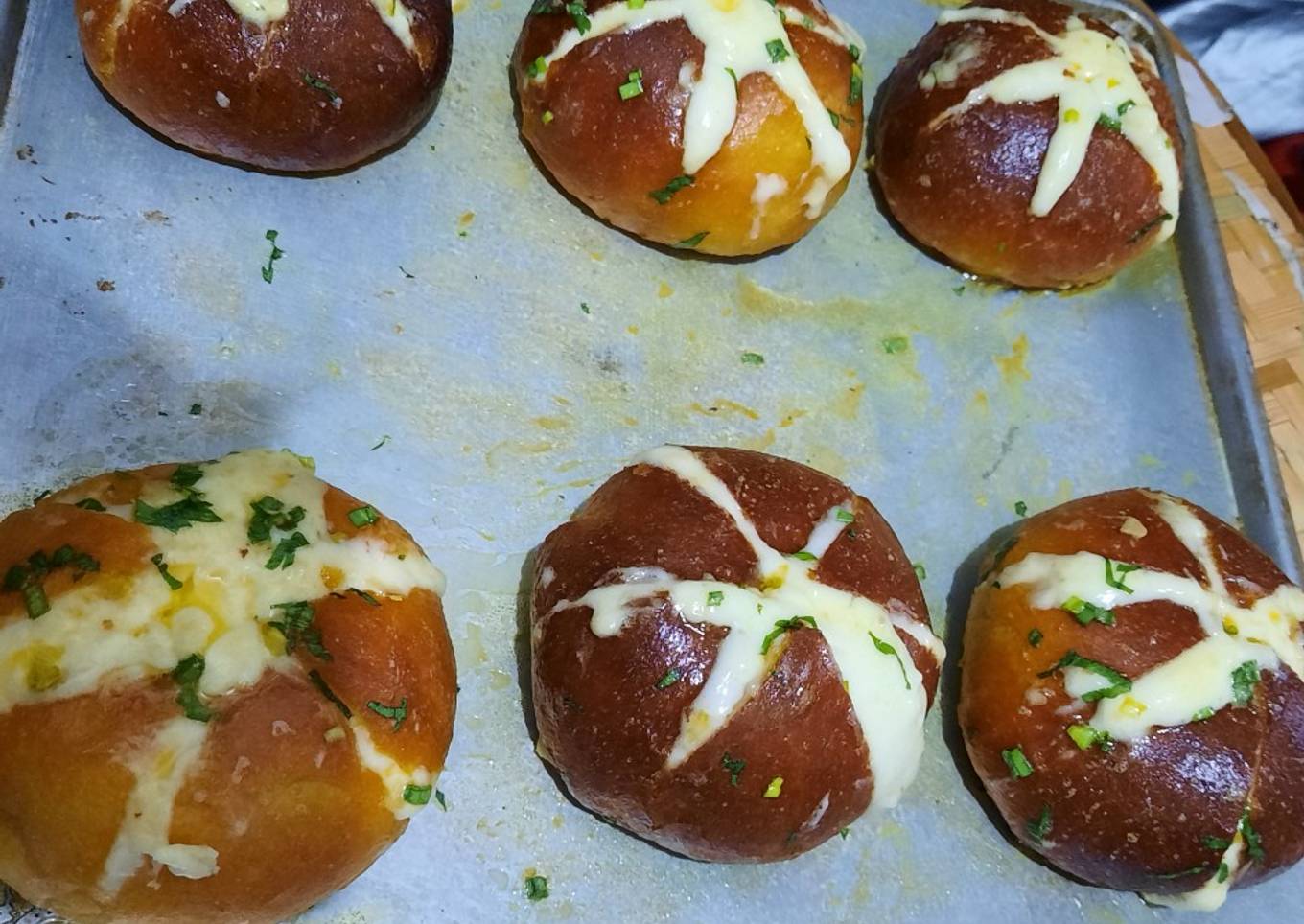 Korean garlic cheese bread modified