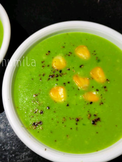 A picture of Creamy and Spicy Spinach Soup.