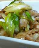 Stir-Fried Pork and Green Onions with Oyster Sauce