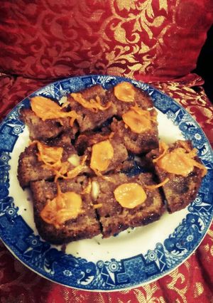 A picture of Wheat carrot almond cake.