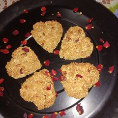 Otas and walnut heart cookies A picture of Otas and walnut heart cookies.