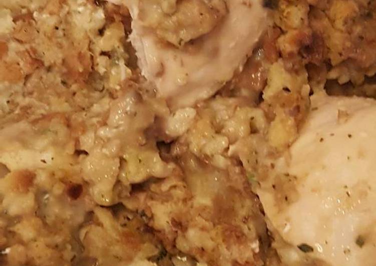 Simple Way to Prepare Speedy Chicken Stuffing Casserole