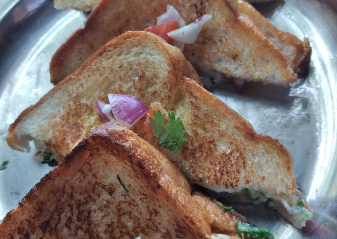 Grilled egg mayo sandwich