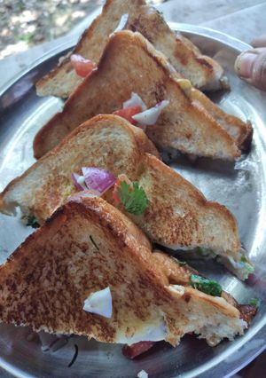 A picture of Grilled egg mayo sandwich.