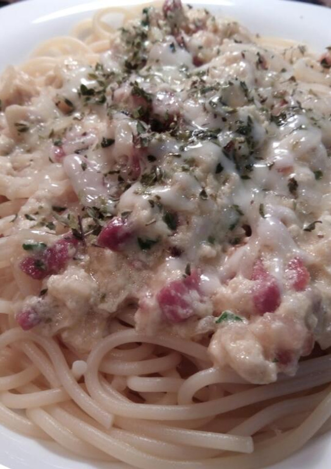 Una foto de Spaguetti con salsa alfredo