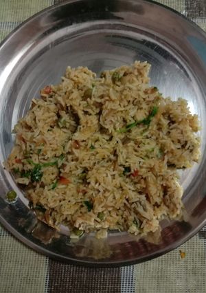 A picture of Veg Mushroom Biryani.