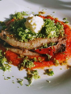 Una foto de Sardinas asadas con cuscús de brócoli