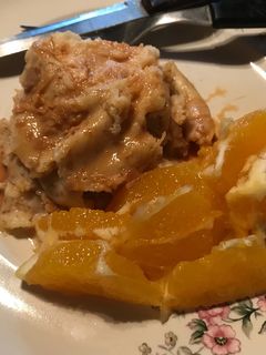 Una foto de Hot cake integral, más salsa de dulce de leche