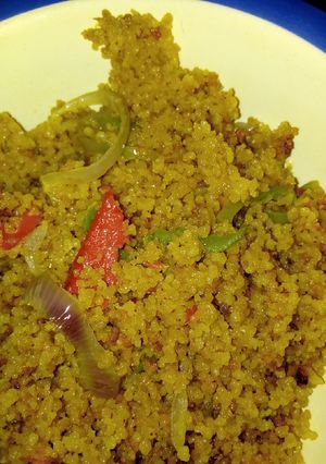 A picture of Fried couscous.
