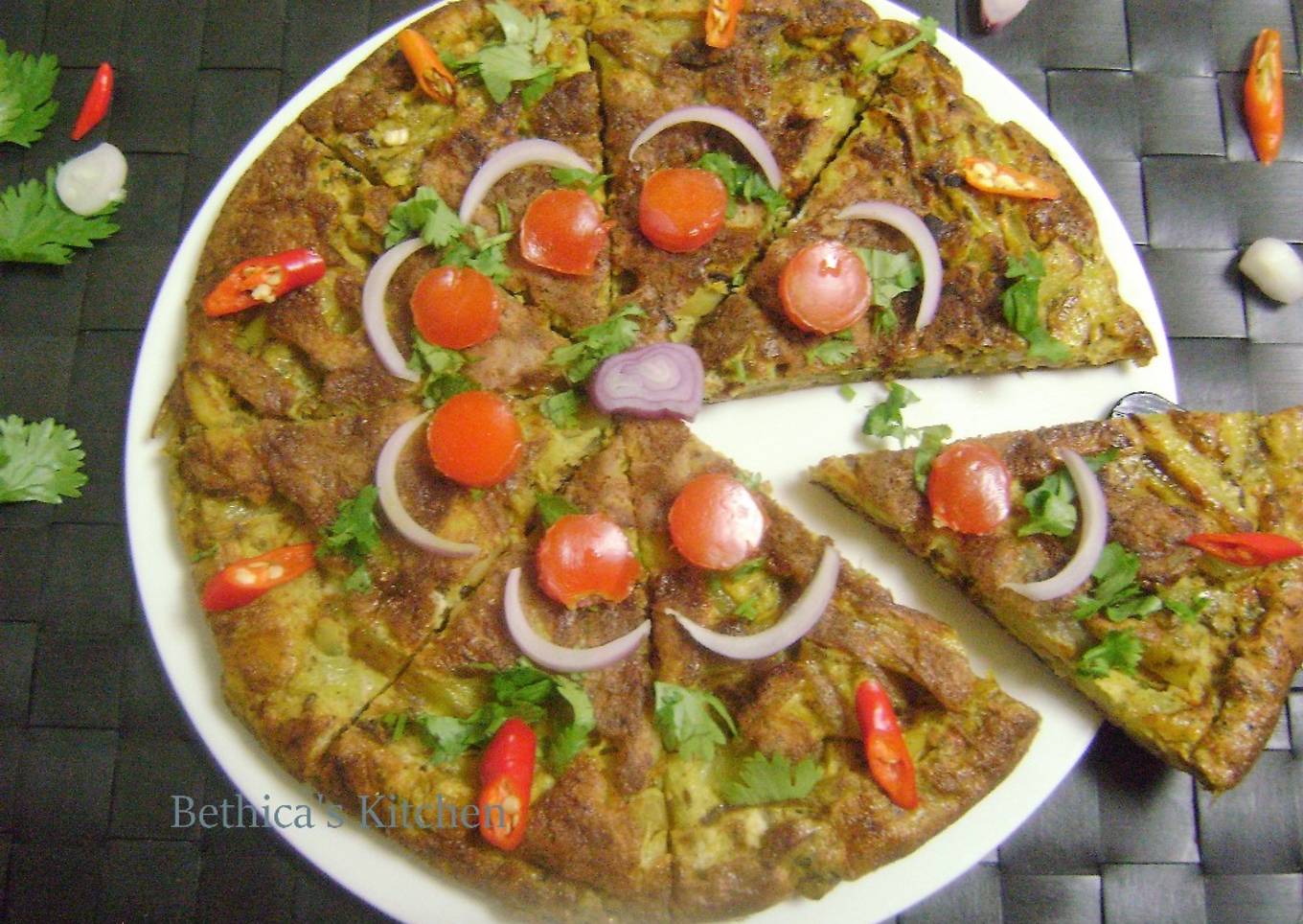 Spanish Omelette with Indian Flavour