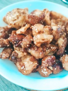 Foto resep Korean Honey Fried Chicken & Cauliflower