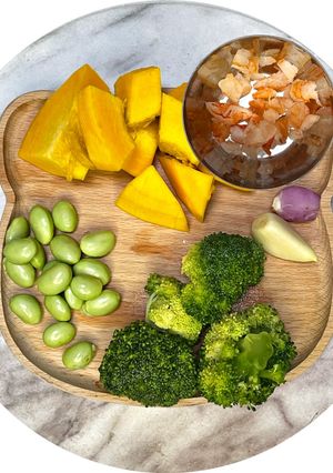 Foto resep Resep MPASI 7m+ - Kabocha Puree with Shrimp