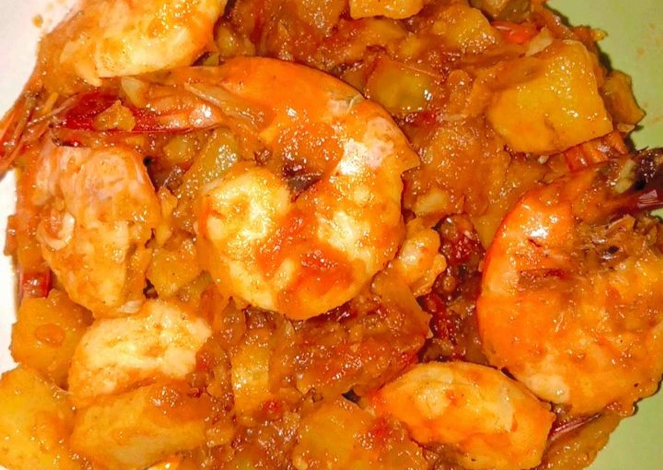 Udang kentang balado #menuanakkost