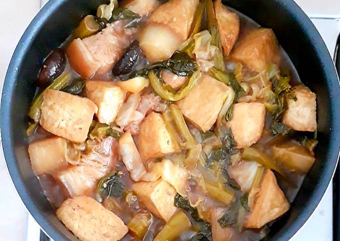 สูตร จับฉ่าย/ต้มจับฉ่าย/จับฉ่ายหมูสามชั้นเต้าหู้ Jab Chai (Mixed Vegetable Stew) โดย Bambi ❤ Cooking - Cookpad