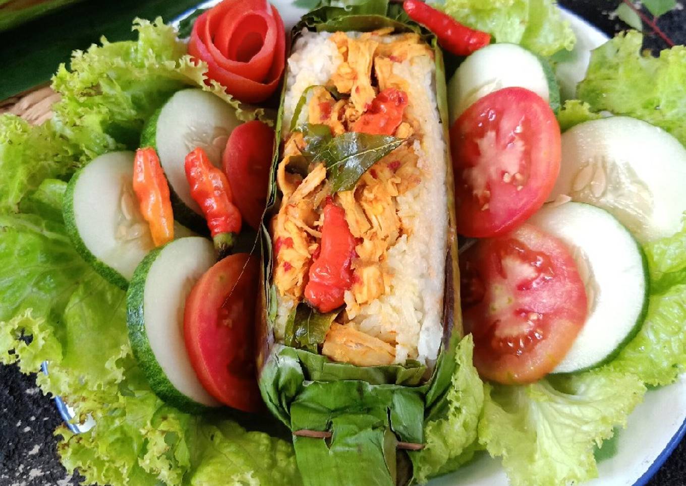 Resep Nasi Bakar Ayam Suwir Daun Kari Anti Gagal