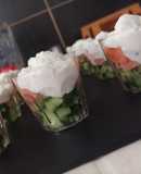 Cucumber, Smoked Salmon, and Goat Cheese Whipped Cream Verrines