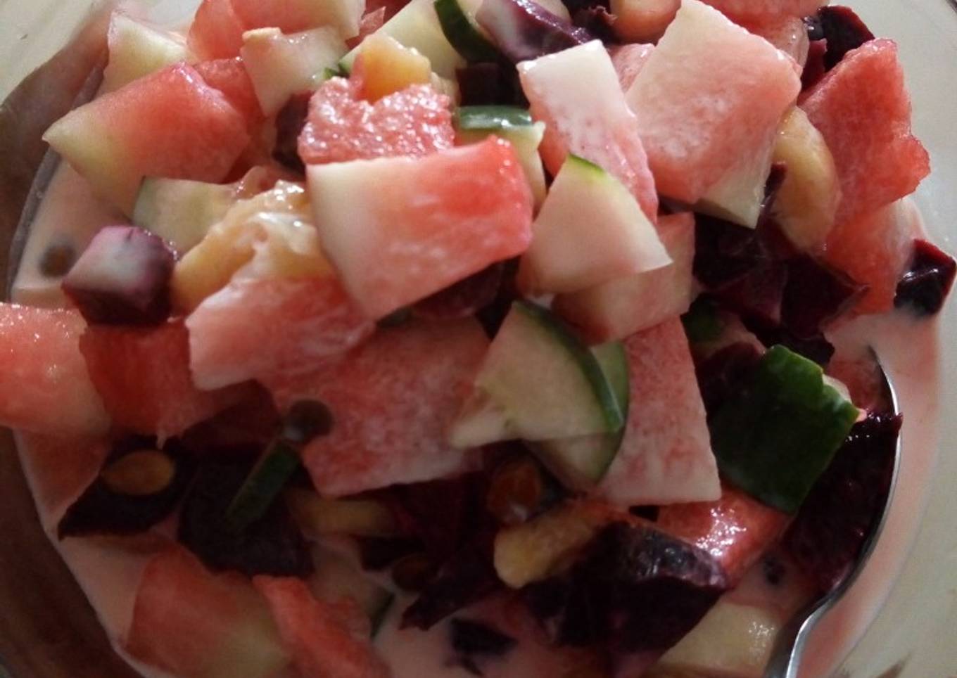 Rainbow fruit salad