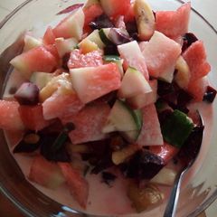 A picture of Rainbow fruit salad.