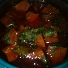 A picture of Jaickfruit sabzi.