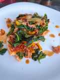 Topping verde para los restos de la pizza