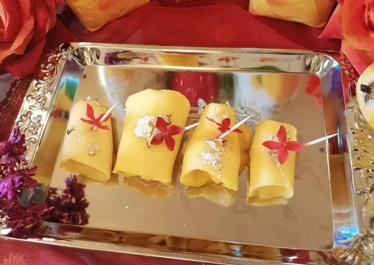 Mango cheese rolls