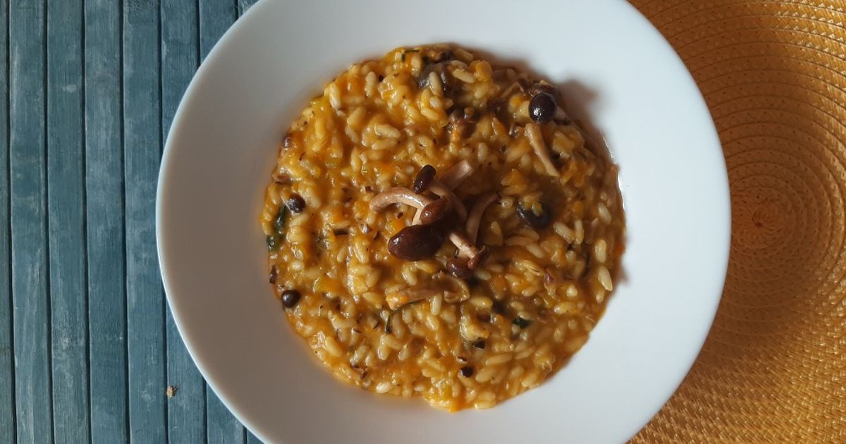 Ricetta Risotto Alla Zucca E Funghi Pioppini di Chemamma - Cookpad