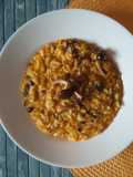 Risotto alla zucca e funghi pioppini