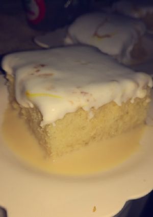 صورة لوصفة كيكة الحليب بالزعفران 🤤😋