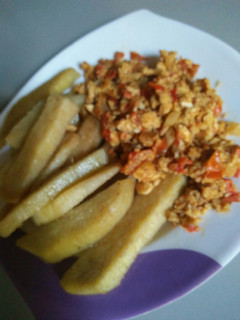 Doya da sauce in kwai ainihin hoton girkin