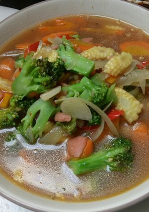 Foto resep Tumis Brokoli Wortel Jagung Muda